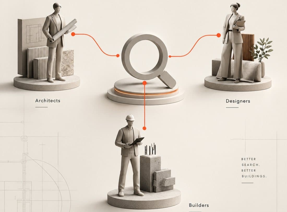 Architects, designers and builders searching materials through one ecosystem