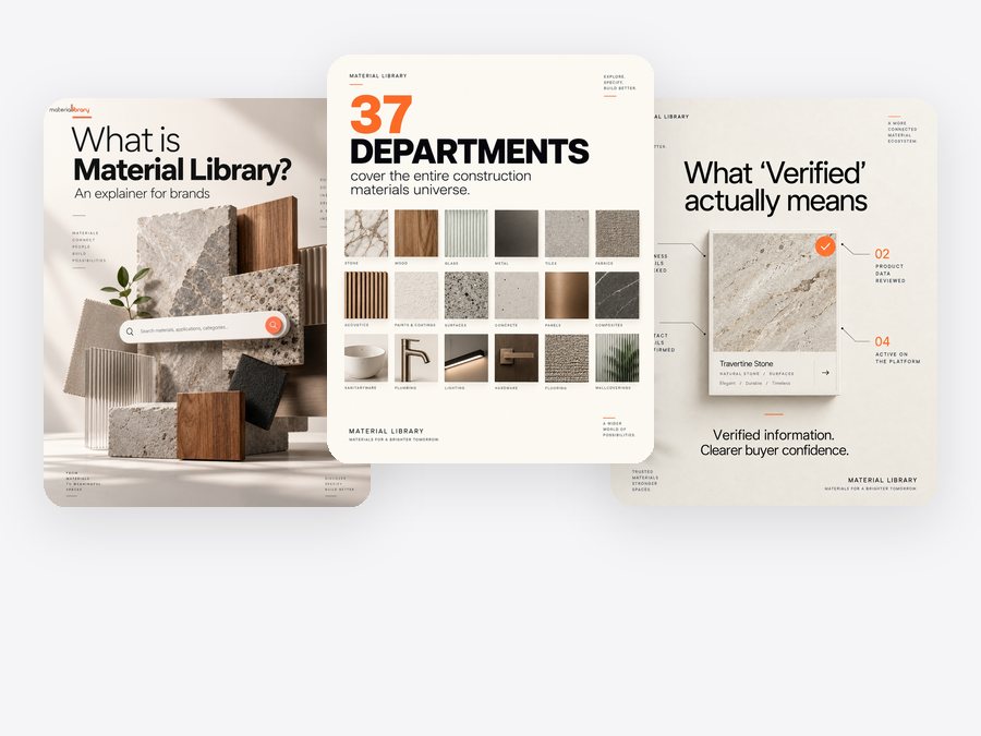 Content amplification: Material Library social carousels