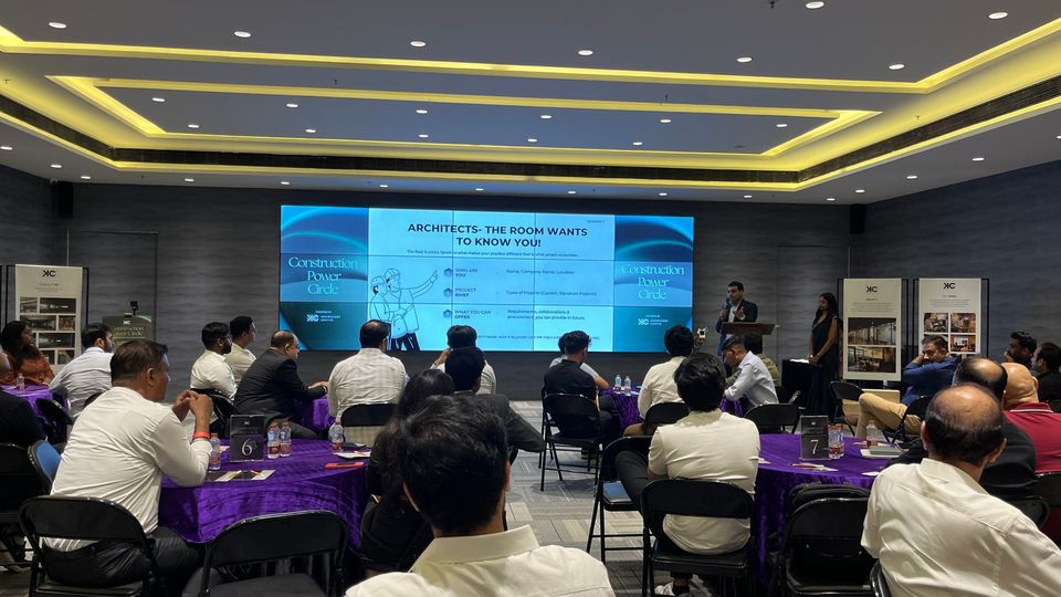 Community event at the Knowledge Center: architects and industry professionals attending a session