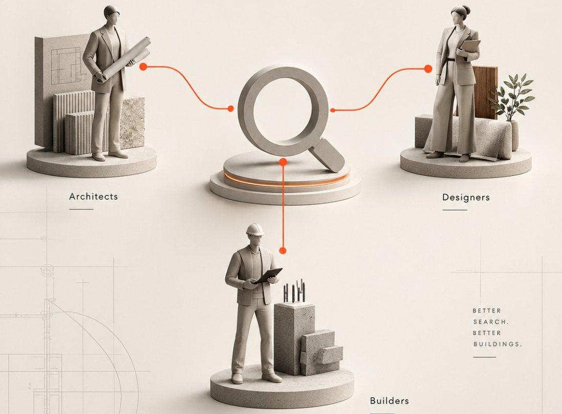 Architects, designers and builders searching materials through one ecosystem